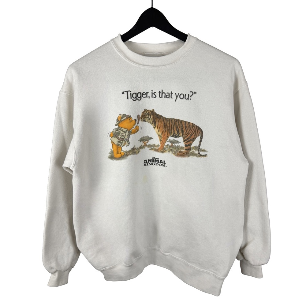 Vintage 90s Disney Animal Kingdom Winnie The Pooh Cartoon Sweatshirt Size M
